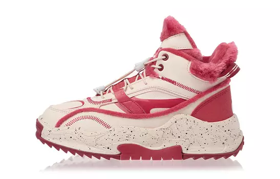 Кроссовки Disney X LINING YOUNG LiNing X Disney Kids Lifestyle Shoes GS High-top Pink Apricot / Bordeaux Red