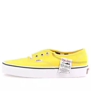 Кроссовки diy authentic hc skate sneakers low shoes yellow Vans, желтый