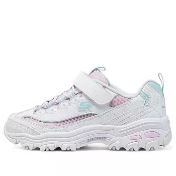 Кроссовки dlites chunky shoes 'white pink blue' Skechers, белый