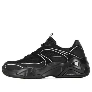 Кроссовки dlites hyper burst 'black silver' Skechers, черный