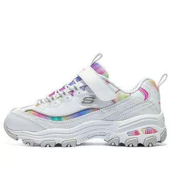 Кроссовки dlites low 'white multi' Skechers, белый