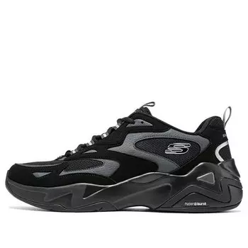 Кроссовки dlites running shoes 'black grey' Skechers, черный