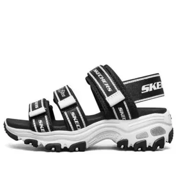 Кроссовки dlites sandals 'black white' Skechers, черный