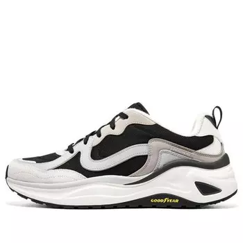 Кроссовки dlites wave 'white black grey' Skechers, белый