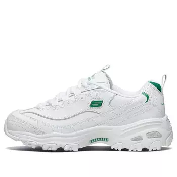 Кроссовки dlites white green Skechers, белый