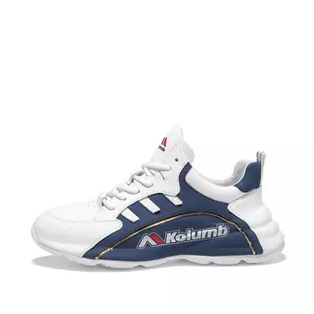Кроссовки для активного отдыха мужские с низким верхом синего цвета Kolumb, белый/синий