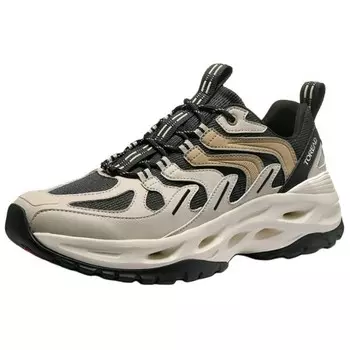 Кроссовки для активного отдыха мужские с низким верхом светло-песочно-черного цвета Toread