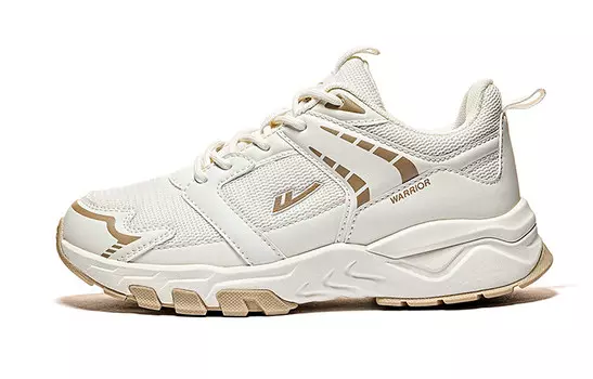 Кроссовки для активного отдыха женские с низким верхом бежевого цвета Warrior