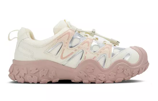 Кроссовки для активного отдыха женские с низким верхом белые/розовые Camel