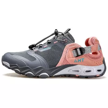 Кроссовки для активного отдыха женские с низким верхом розового цвета Humtto, серый/розовый