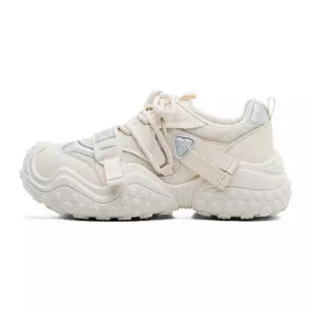 Кроссовки для активного отдыха женские с низким верхом, серебряный Warrior, бежевый/серебряный