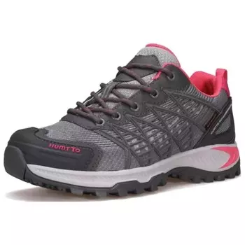 Кроссовки для активного отдыха женские с низким верхом серо-розовый Humtto, серый/розовый