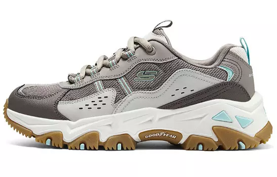 Кроссовки для активного отдыха женские с низким верхом серо-коричневый Skechers