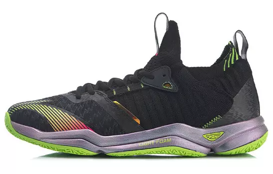 Кроссовки для бадминтона Raid Unisex Low-top Black/Green Lining
