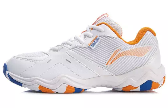 Кроссовки для бадминтона Sound Waves женские с низким верхом, белые/оранжевые Lining