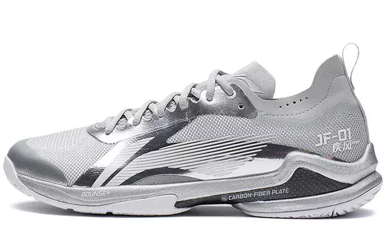 Кроссовки для бадминтона Sprint Pro, унисекс, низкие, серебристые Lining