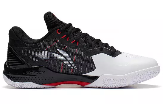 Кроссовки для бадминтона Thunder Series унисекс с низким верхом белого/черного цвета Lining