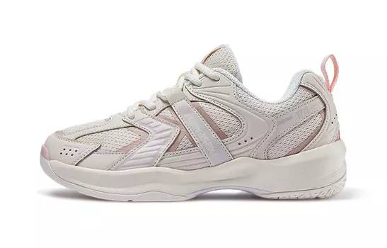 Кроссовки для бадминтона женские с низким верхом белые/фиолетовые/розовые Kawasaki