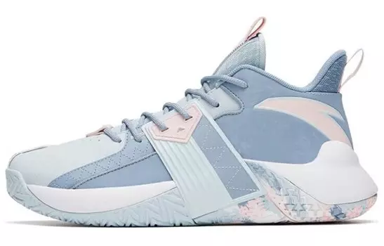 Кроссовки для баскетбола Speedy мужские низкие Mirage Blue/Grey Blue/Apricot Pink Anta