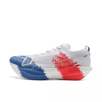 Кроссовки для бега 160X 5.0 PRO мужские с низким верхом, новые, белые/солнечно-голубые/лазерно-красные Xtep