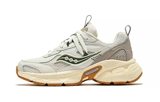 Кроссовки для бега 2K CAVALRY унисекс с низким верхом белые/серые/зеленые Saucony