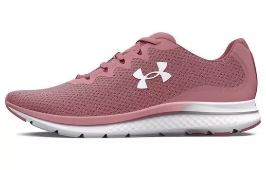 Кроссовки для бега Charged Impulse 3 женские с низким верхом, белые/розовые Under Armour