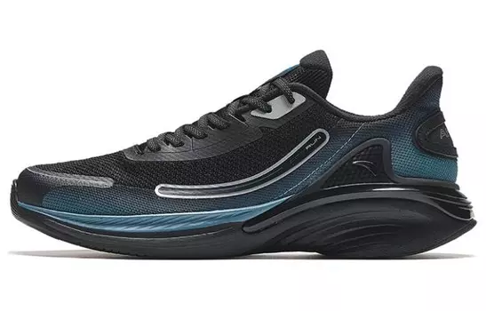 Кроссовки для бега City Running Shoes Men Low-top Black/Blue/Silver Anta