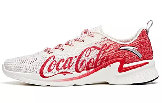 Кроссовки для бега Coca-cola X Hydrogen Run II женские с низким верхом, белые/красные Anta