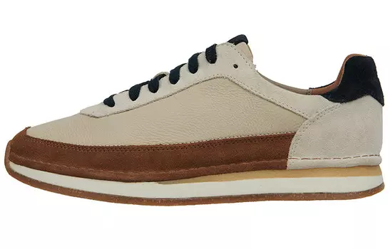 Кроссовки для бега CraftRun Lace для мужчин с низким верхом цвета хаки и желтого цвета Clarks