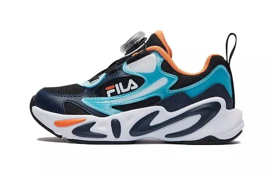 Кроссовки для бега для детей дошкольного возраста Fila Kids, цвет Black/Blue/Orange