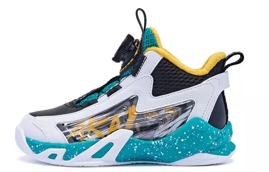 Кроссовки для бега для детей дошкольного возраста Qiaodan, цвет Black/enamel green