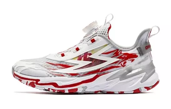 Кроссовки для бега для детей. Начальная школа Qiaodan, белый/красный