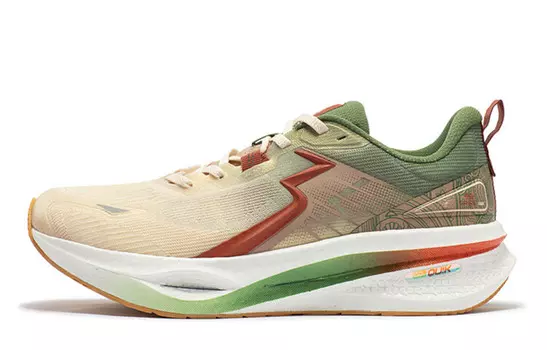 Кроссовки для бега Float мужские с низким верхом Dune White/Wild Green 361°