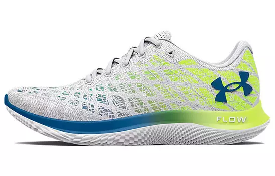 Кроссовки для бега Flow Velociti Wind 2 мужские с низким верхом белого/зеленого цвета Under Armour