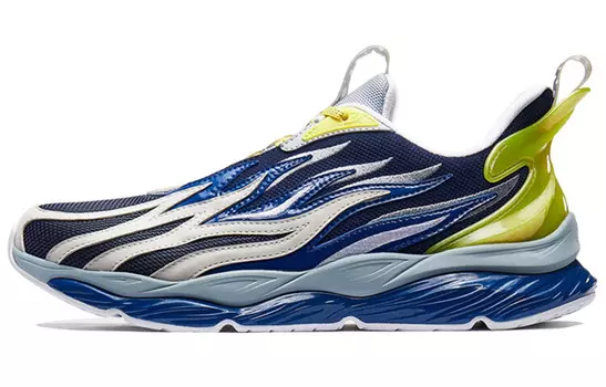 Кроссовки для бега Fluing Spirit мужские с низким верхом, белые/синие/зеленые Xtep