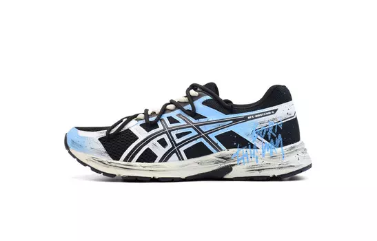 Кроссовки для бега Gel-Contend 4 мужские с низким верхом, черные/синие Asics