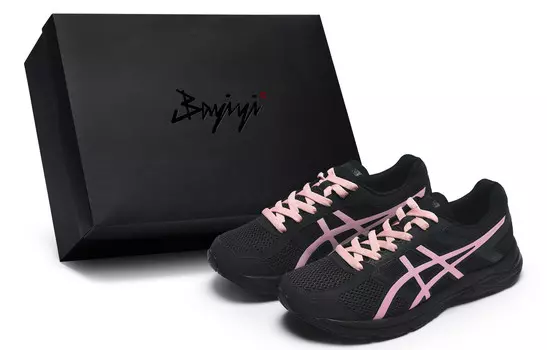Кроссовки для бега Gel-Contend 4 мужские с низким верхом, черные/розовые Asics