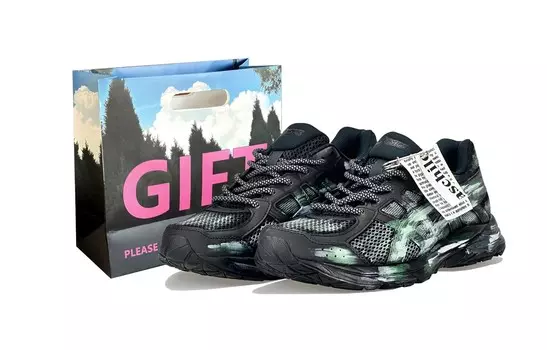 Кроссовки для бега Gel-Contend 4 мужские с низким верхом, цвет черный/зеленый Asics
