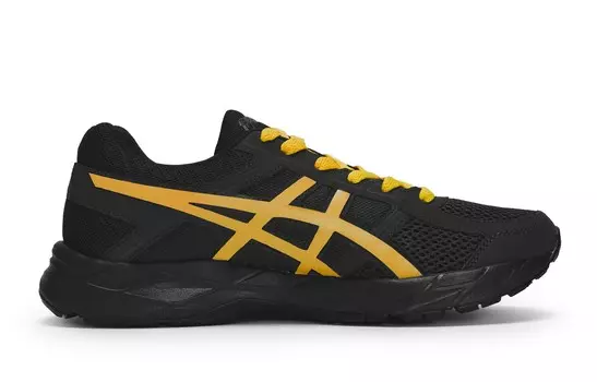 Кроссовки для бега Gel-Contend 4 женские с низким верхом, черные/желтые Asics