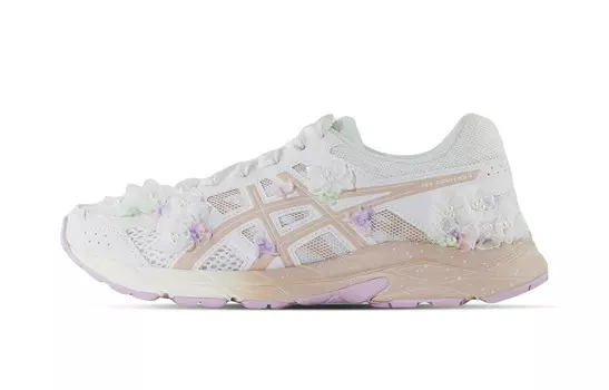 Кроссовки для бега Gel-Contend 4 женские с низким верхом, белый/розовый Asics