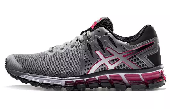 Кроссовки для бега Gel-Quantum 180 женские с низким верхом, серебристо-розовые Asics
