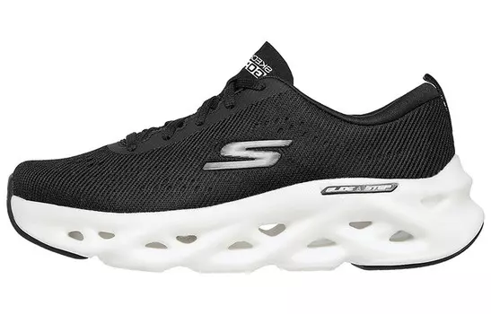 Кроссовки для бега Glide Step женские с низким верхом, черные/белые Skechers