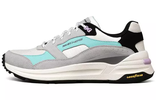 Кроссовки для бега Global Jogger женские с низким верхом, белые/королевские синие Skechers