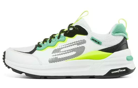Кроссовки для бега Global Jogger женские с низким верхом, белые/синие/зеленые Skechers
