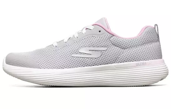Кроссовки для бега Go Run 400 V2 женские с низким верхом серо-бело-фиолетовые Skechers
