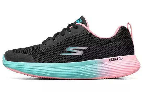 Кроссовки для бега Go Run 400 V2 женские с низким верхом, черные/пудровые Skechers