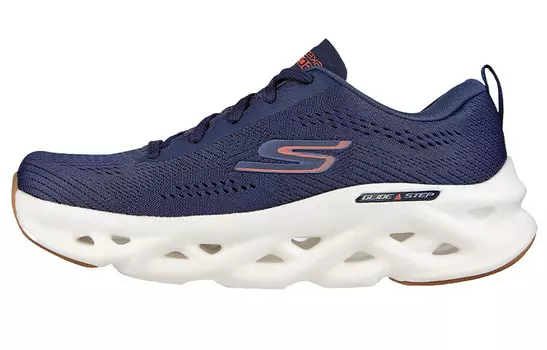 Кроссовки для бега Go Run Glide-Step мужские с низким верхом, синие/оранжевые Skechers