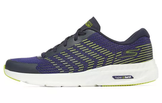 Кроссовки для бега Go Run Hyper Burst мужские с низким верхом, черные/синие/зеленые Skechers