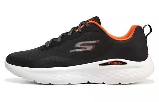 Кроссовки для бега Go Run Lite мужские с низким верхом, черные/оранжевые Skechers