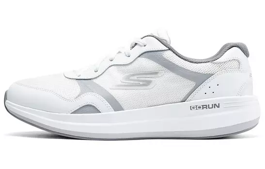 Кроссовки для бега Go Run Pulse для мужчин с низким верхом, белые/серые Skechers